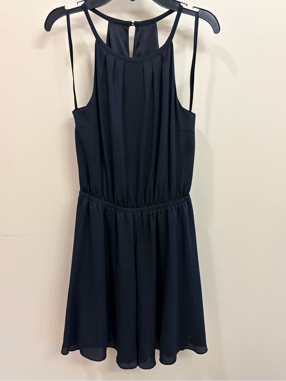 Banana Republic Black Sleeveless Mini Dress with Halter Neck